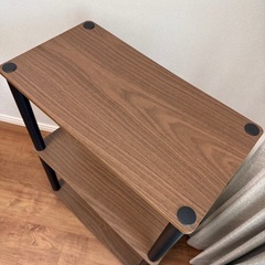 木製シェルフ　　ウォルナット×ブラックの画像