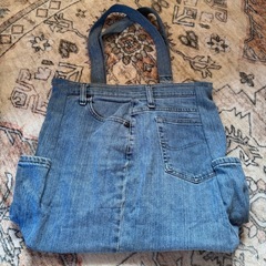 デニム　リメイク　バッグの画像