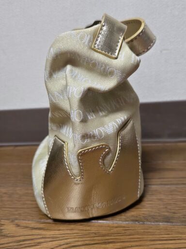 EMPORIO ARMANI エンポリ ゴールド ハンドバッグ ラメ イーグル