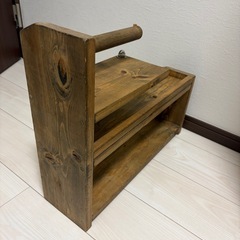 木製マルチラック三段(縦43㎝×横49㎝)シェルフ、調味料棚、キッチン収納の画像