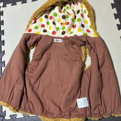 ミキハウス✨ホットビスケッツ✨キッズ100✨シープボアベスト✨ブランド子供服✨着ぐるみ風✨防寒着の画像
