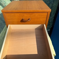 小型　引き出し収納庫　木製3段の画像
