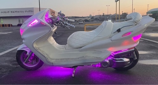 今週限定下げ　低走行　マジェスティ C　SG03J フルカスタム　即乗り　LED 茨城 千葉 埼玉 実働 マグザム マジェスティC SG03J 低走行白フルエアロ 実働 約15000km 即乗り (のの