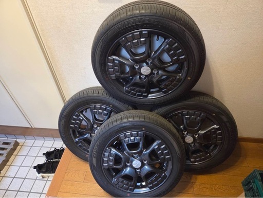 新車外し超新型デリカミニ4本純正アルミホイールタイヤ15インチセット