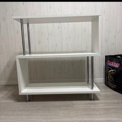 キャビネット　棚　ホワイトの画像