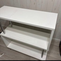 キャビネット　棚　ホワイトの画像