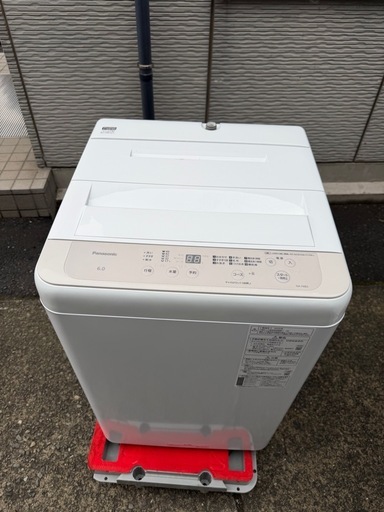 美品 Panasonic パナソニック 全自動洗濯機 6kg ライトベージュ NA-F6B3-C