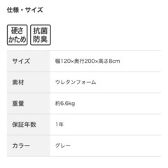 17日まで。ニトリ 点で支える体圧分散敷布団 セミダブル(SD F2205)の画像