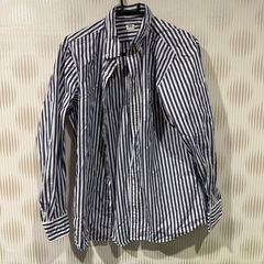 UNIQLO ストライプ 長袖シャツ Lサイズの画像