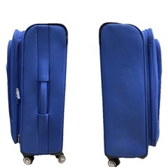 リカルド ソフトキャリーケース 大型 4輪 ブルー H73×W46×D30の画像