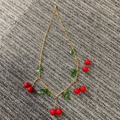 さくらんぼ　モチーフ　ネックレス　希少の画像