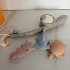 お風呂おもちゃセット★アンパンマンバケツ&3coins釣りセット&おまけ★プール水遊びにもの画像