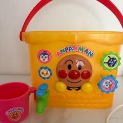 お風呂おもちゃセット★アンパンマンバケツ&3coins釣りセット&おまけ★プール水遊びにもの画像