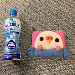 インコ　フェルトポーチ　ピンク　希少の画像