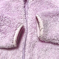 フリースジャケット ラベンダー 110 紫 西松屋 もこもこ 厚手 アウターの画像