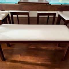 『美品』ガラス天板ダイニングテーブルセットの画像