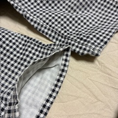UNIQLO kids 110〜125サイズ　黒白チェック　Sサイズの画像