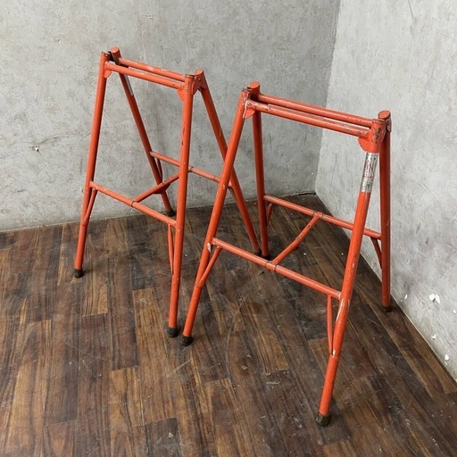 ww6/34 うま足場 2点セット パイプ脚立 架台 はしご 梯子 高所作業 現場 大工 DIY ★直接引取歓迎