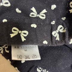 any FAM インナーパンツ　オーバーパンツ　スパンツ　110〜120サイズ　黒ハートリボンの画像
