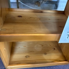 木目２段棚の画像