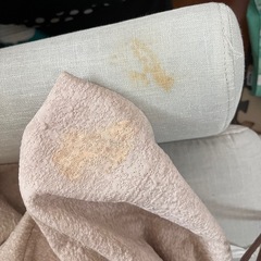 2月中の出品　
シミあり　　ライトグレーソファの画像