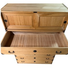 和箪笥 桐タンス アンティーク 桐箪笥 着物 チェスト 箪笥 昭和レトロの画像