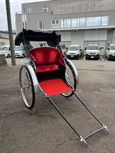 本物！ ★中古2人乗り人力車★ 配送可！転倒防止安全装備付！ 観光用人力車