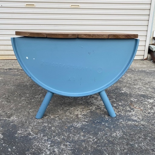 M0205811 ドラム缶リメイクテーブル テーブル リメイク インテリア 中古品 現状品