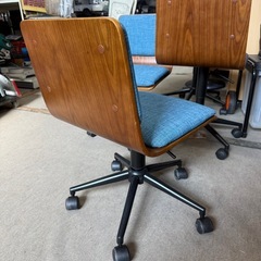 宮武製作所 ワークチェア Firma 幅55×奥行き50×高さ72.5~82.5cm ブラウン/ブルー 曲げ木フレーム CH-J460 BR/BLの画像