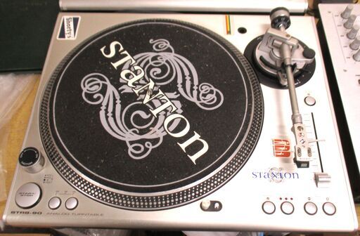 B010　STANTON STR8-90 ターンテーブル 2台　SONICLINE DJ ミキサー　セット　全台通電確認