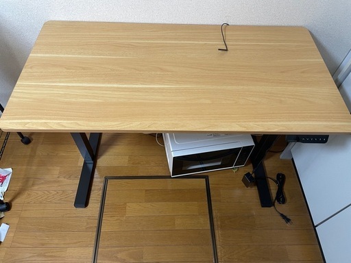 【美品】電動昇降デスク メープル  机
