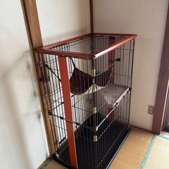 猫用ケージ（天然木の縁
）の画像