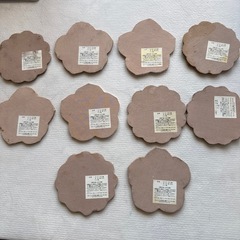 ガラスビーズコースター10枚の画像