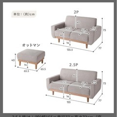 【RASIK】インテリアソファ 2.5人掛けの画像