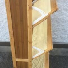 JM20758K)  シューズボックス/靴箱＜幅：約68m 高さ120cm 奥行：約16㎝＞中古品【取りに来られる方限定】　 の画像