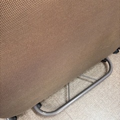 折りたたみベッド シングルサイズ キャスター付き　ブラウンの画像