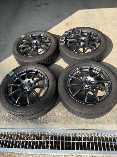 ヨコハマブルーアースGT195/55/16ホイール付き4本セット