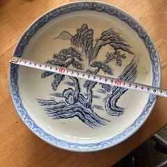 青い風景画の食器セット25枚の画像