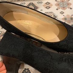 レースパンプス　ブラック
の画像