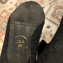 レースパンプス　ブラック
の画像