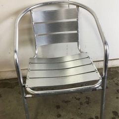 A-420y ⑨ 岐阜発/ ガーデンチェアー/ アルミ製/ イス/ 4脚セット/ 屋外/ テラス/ カフェ/ アームチェア/ 多数あり/ 現状品/ R7.8/13△の画像