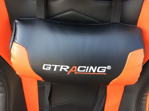 JM20756S)GTRACING ゲーミングチェア フットレスト付き  ブラック/レッド  中古品【取りに来られる方限定】