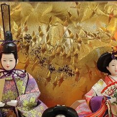 M0096 雛人形 小芥子 五人 六角アクリルケース入り ライト付き オルゴール付き 専用段ボールあり 未使用品の画像