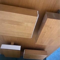 ライトオーク系　大きめローテーブル　折り畳み机の画像