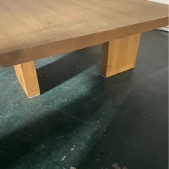 ライトオーク系　大きめローテーブル　折り畳み机の画像