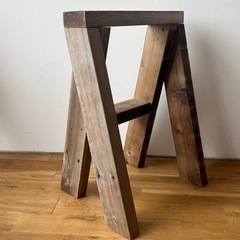 【古材】ヴィンテージ　花台　スツール　ハンドメイド　ガーデニングの画像