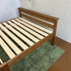 【リユース☆エコちょっぷ】木製　セミダブルベッドの画像
