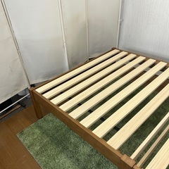 【リユース☆エコちょっぷ】木製　セミダブルベッドの画像