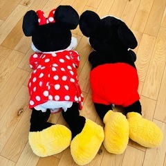 ミッキーとミニーの枕、抱き枕、約90㎝、未使用品の画像