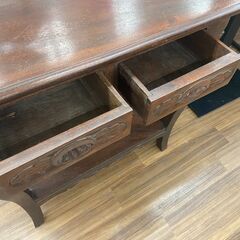 【JG守口】ｱﾝﾃｨｰｸ調ﾃｰﾌﾞﾙ　幅90cm　奥行44cm 高さ75cmの画像